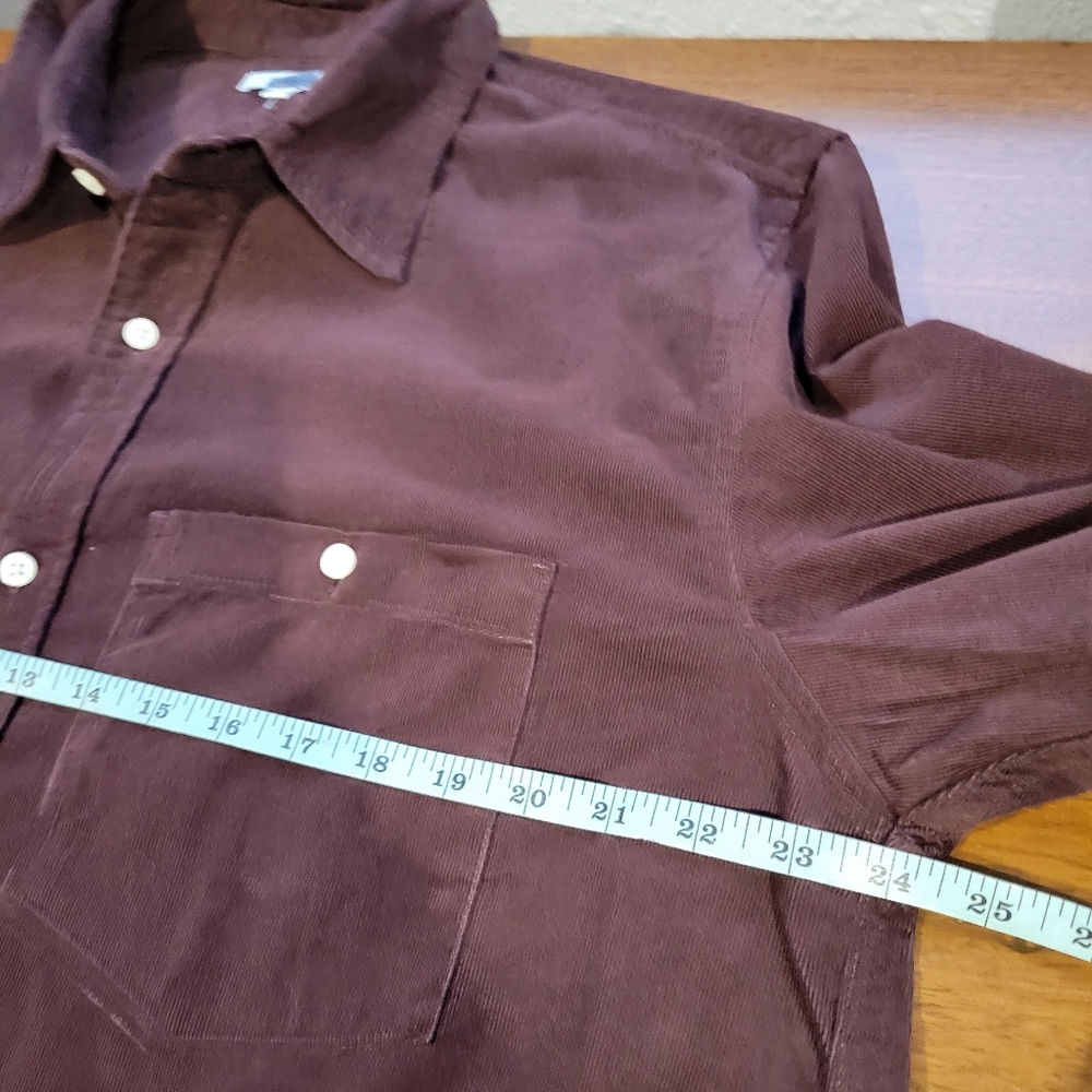 Madewell Button-Up Shirt in Fine-Wale Corduroy NY110 NWT Size L Chocolate Raisin - Picture 6 of 6